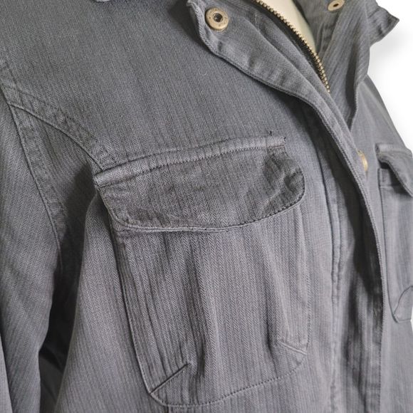 Torrid Black Military Twill Embellished Shacket - Picture 3 of 11